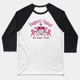 Lispe Flamingo Pink Breast Cancer Awareness Baseball T-Shirt